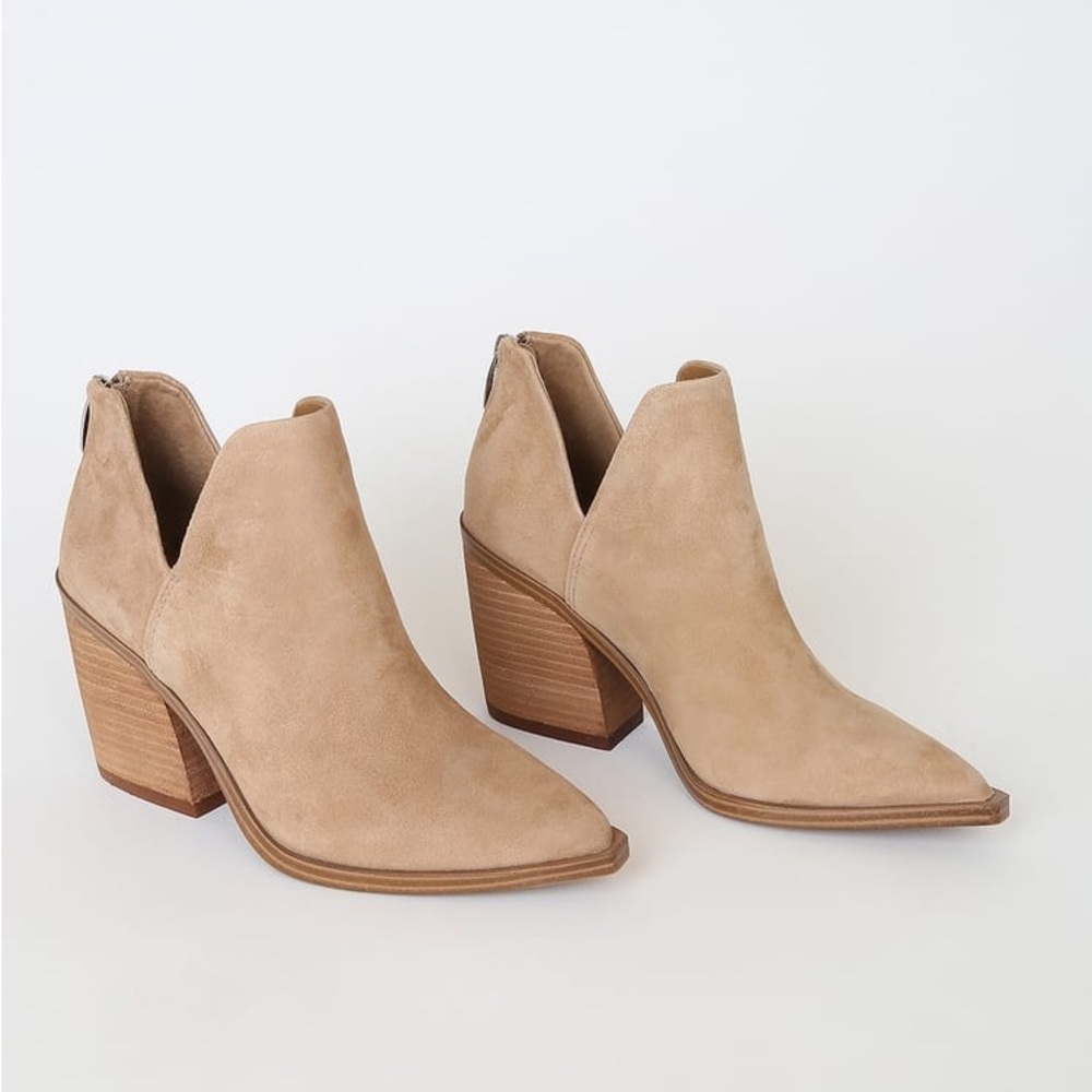 Vince Camuto Cream Ankle Boots